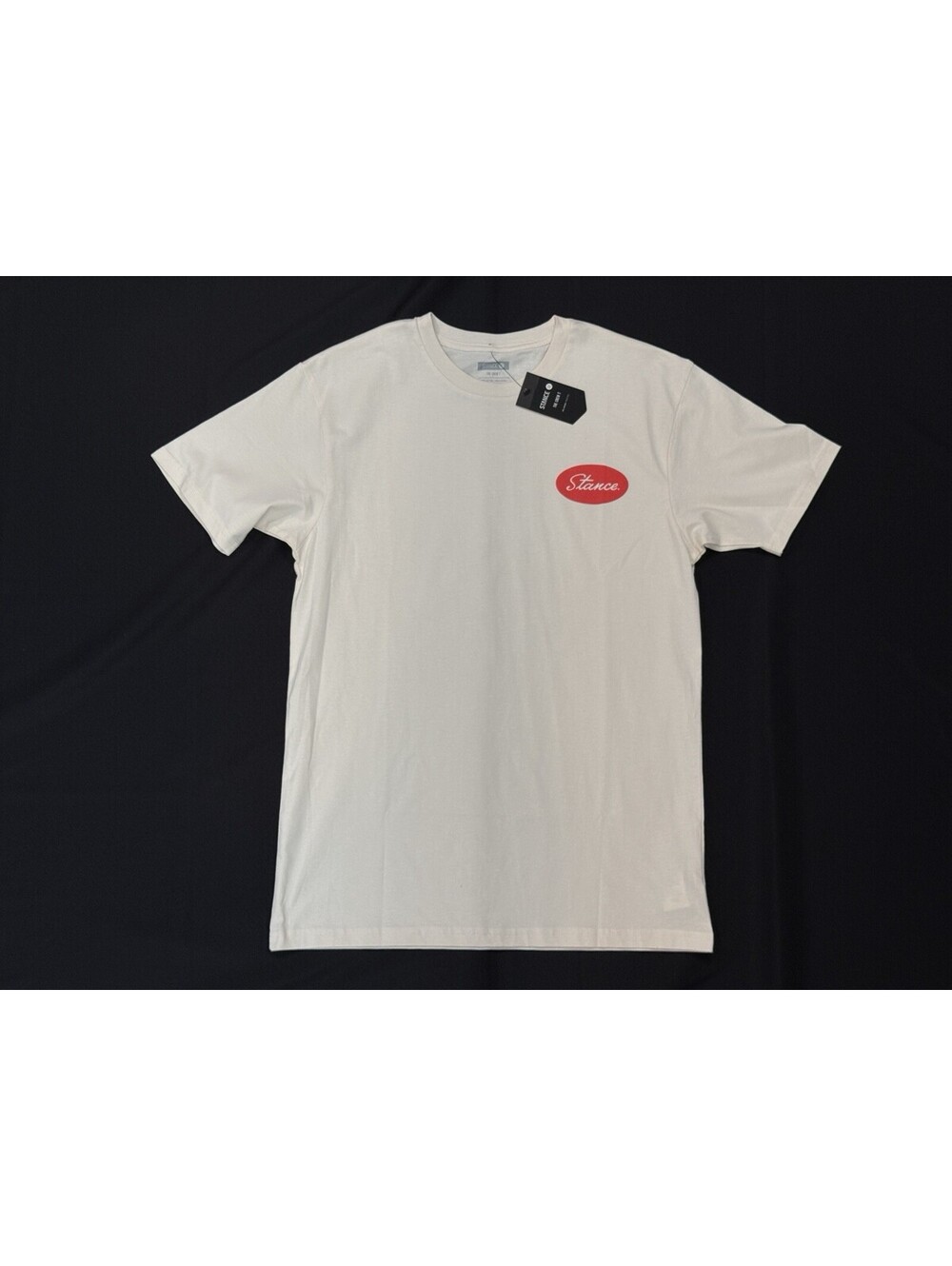 New With Tags Stance Size Medium Crew Neck Pre Shrunk T Shirt - Cream